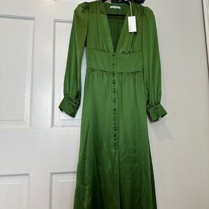 NWT Reformation Nicola Dress - Palm Green, size 2